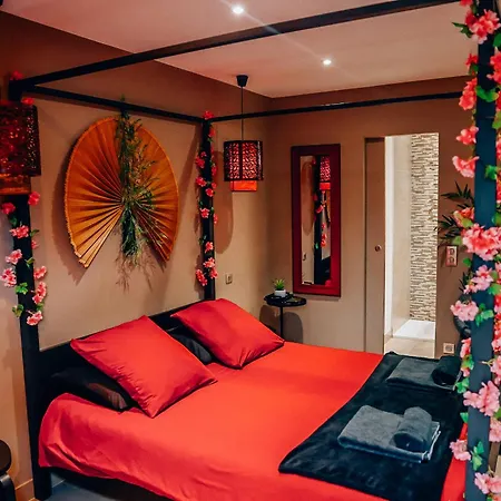 La Demeure De Poulpican Chambre Sakura Jacuzzi Charme Romantique Terrasse Privee 300m Plage Et Restaurants Valmer - Golfe Saint Tropez